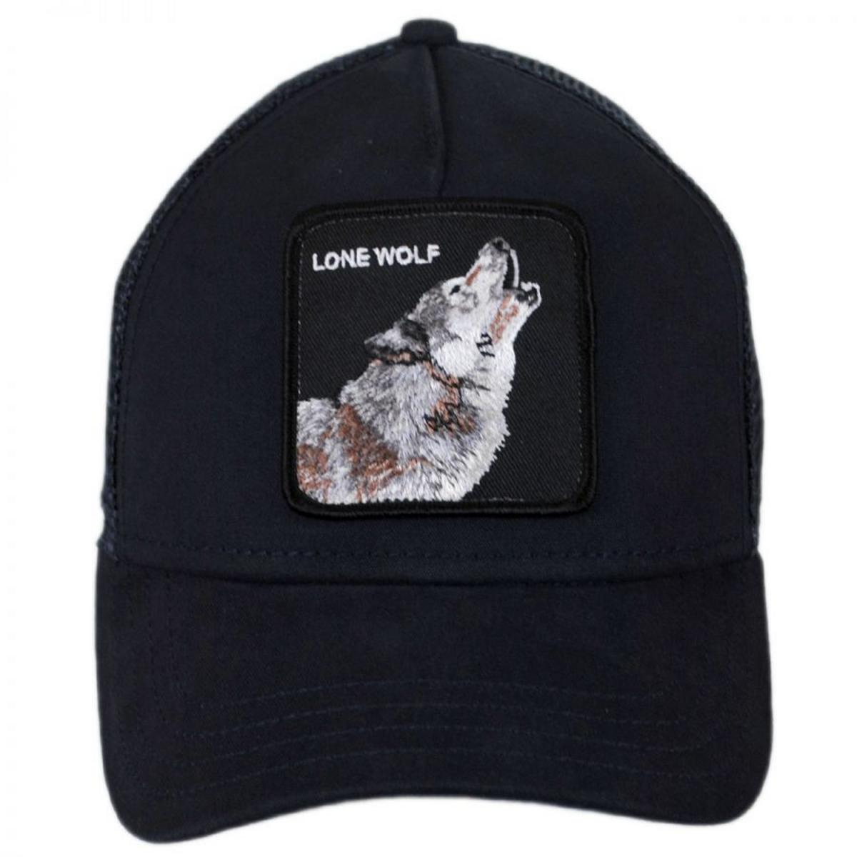 Lone Wolf Mesh Trucker Snapback Baseball Cap