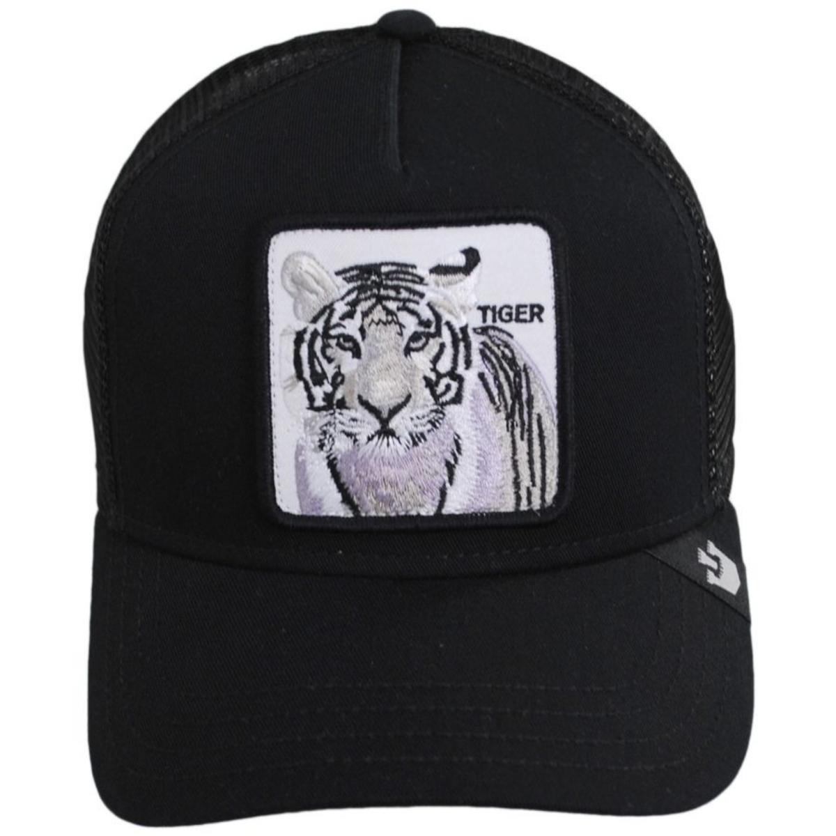 White Tiger Mesh Trucker Snapback Baseball Cap