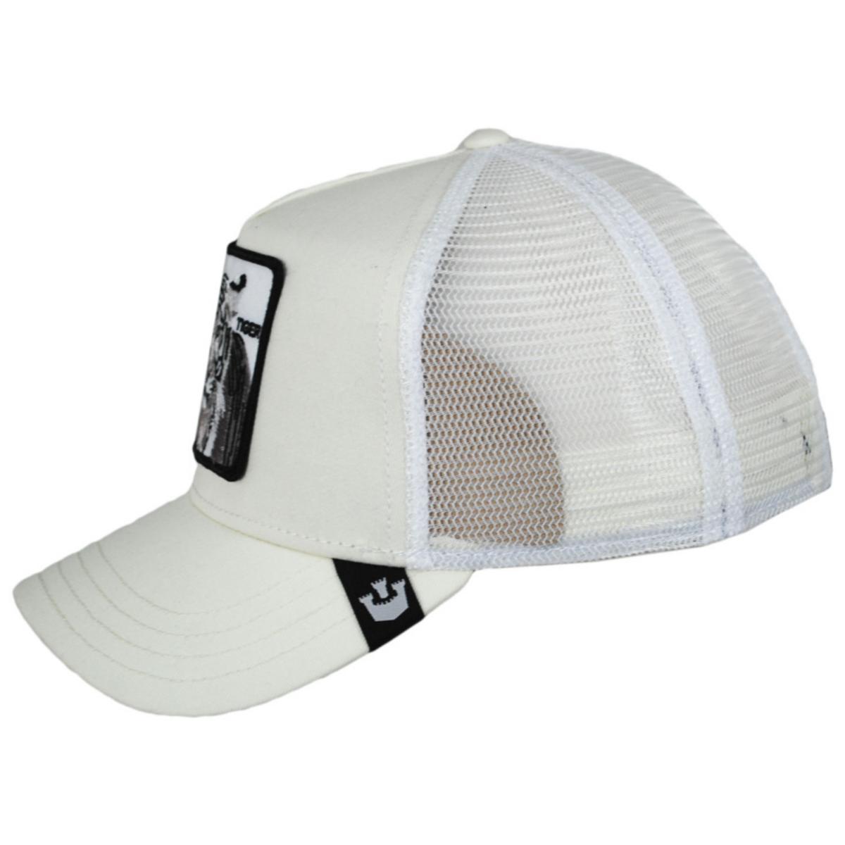 White Tiger Mesh Trucker Snapback Baseball Cap