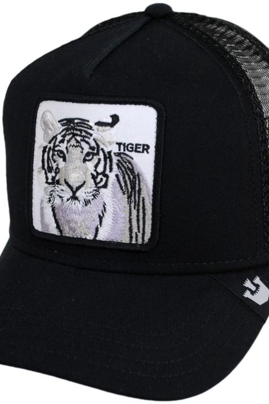 White Tiger Mesh Trucker Snapback Baseball Cap